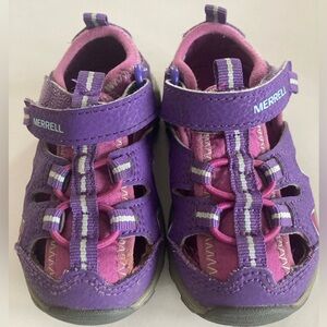 Merrell toddler size 5M sandals. Purple and pink.